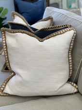 Nantucket White Cushion 50cm