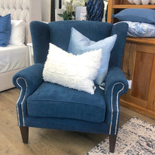 Chelsea Chair Navy w/Studs