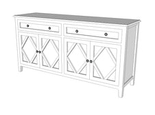 Catherine Diamond Buffet - Large 2 Drawers