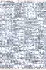 Herringbone Swedish Blue Cotton Rug