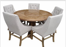 Hudson Round Dining Table 140cm- Natural