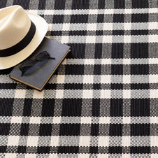 Tattersall Black Indoor/Outdoor Rug
