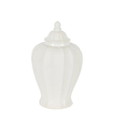 White Fluted Jar - MED